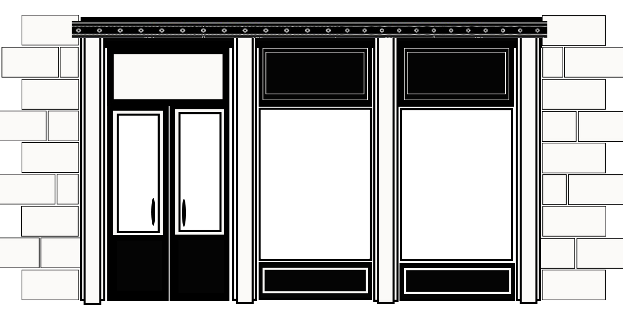 Illustration of a showroom exterior